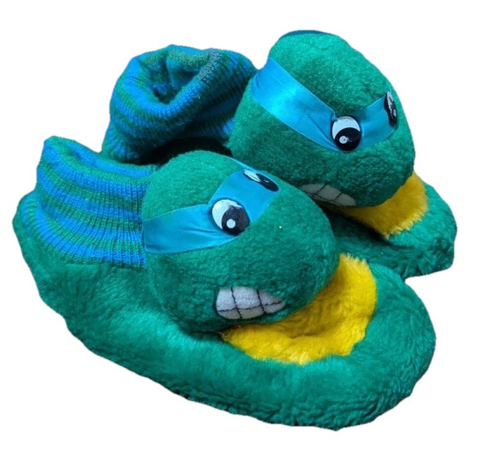 VtG Teenage Mutant Ninja Turtles Leonardo Plush Slippers Kids S 11 12 90s Shoes